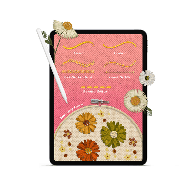 Digital Embroidery Brush Set