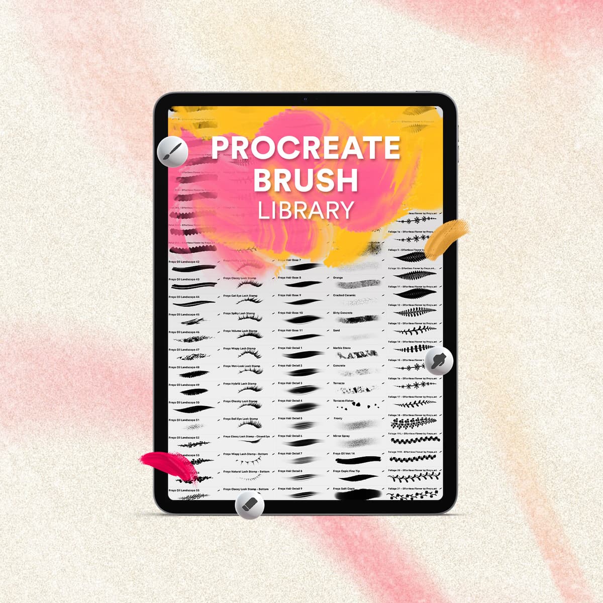 Professional Procreate Brush Library (40+ brushes)